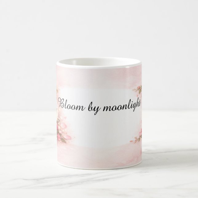 Bloom by Moonlight Pink Floral Moon Coffee Mug (Centre)