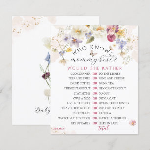 Bloom Fleur sauvage Russe Baby shower jeu