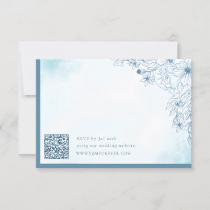 Bloom In the Winter QR code cartes RSVP