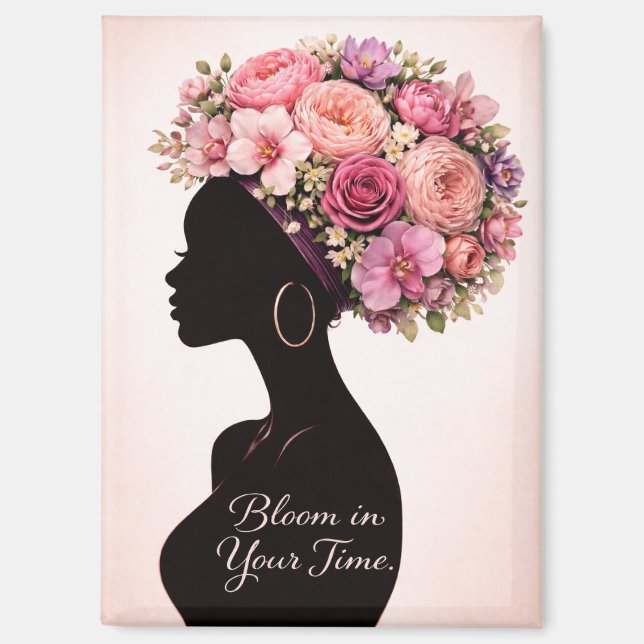 Bloom in Your Time Inspirational Magnet (Recto)