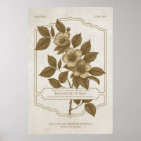 BLOOM MENSUEL - POSTER CADEAU DE FLEURS DE NAISSAN