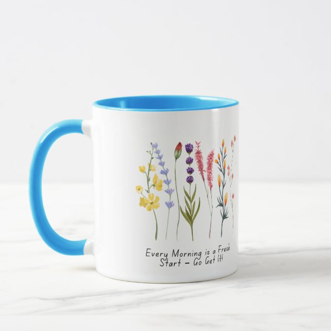 Bloom with Positivity_Motivational Wildflower Mug (Gauche)