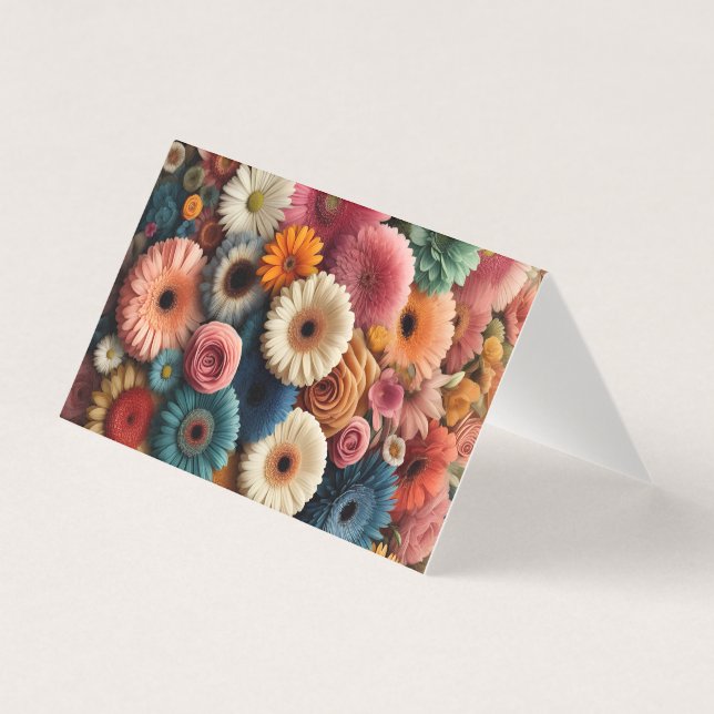 Blooming Elegance | Carte de vœux florale de luxe (Front)