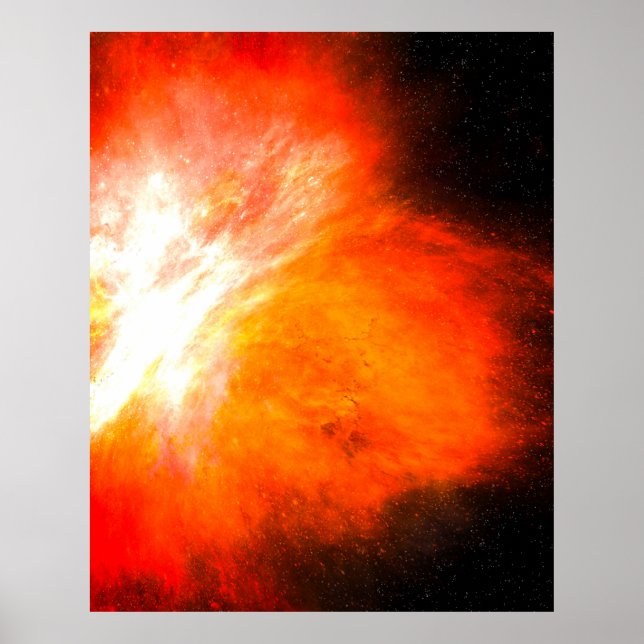 Blooming Fire Nebula Poster (Devant)