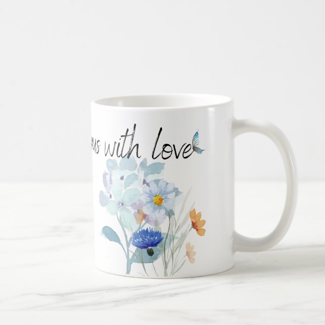 Blooming Love: Oil Painting Floral Mug - Everythin (Droite)