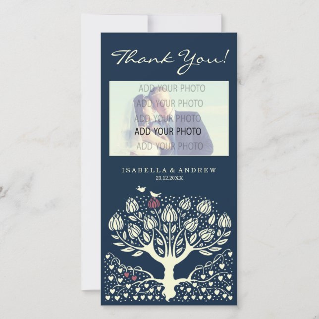 Blooming Love Tree mariage merci ref.wi1 (Devant)