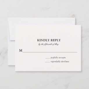 Blooms et feuillages Carte de réponse Mariage
