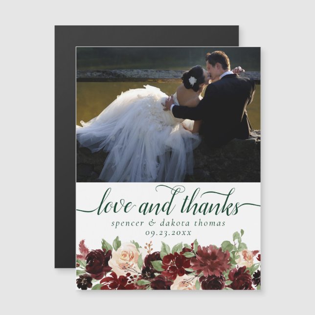 Blooms rustiques | Magnet de Merci photo en terre  (Devant / Derrière)