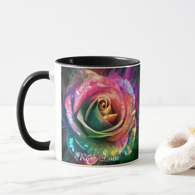 Blossom céleste : Mug classique Rose Alien, 325 ml (Avec donut)