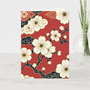 Blossom Nouveau Carte d'art floral élégant