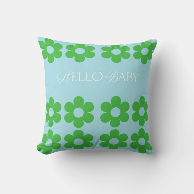 Blossoming Accueillis : Bonjour Bébé Coussin (Recto)