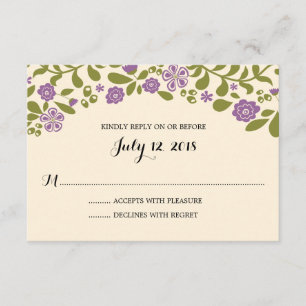Blossoms fleurs sauvages Mariage RSVP