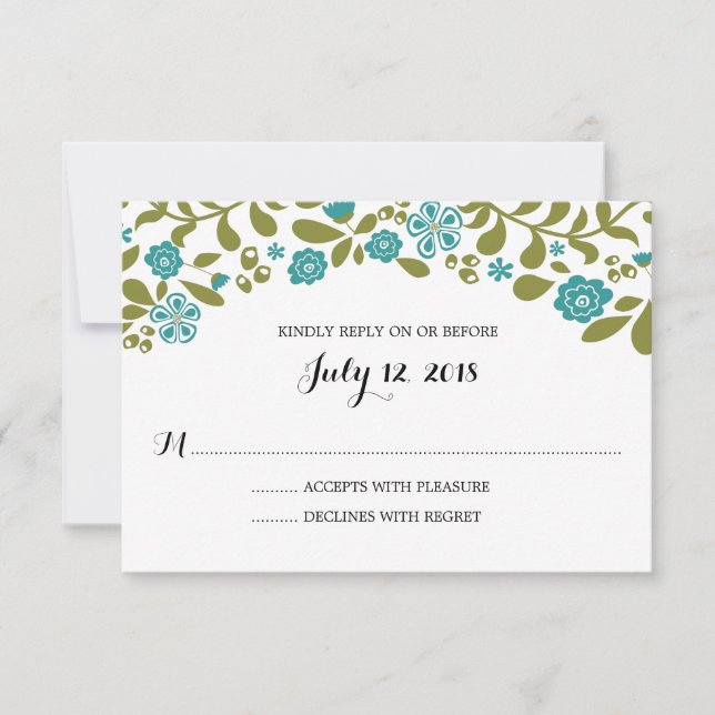 Blossoms fleurs sauvages | Mariage RSVP (Devant)