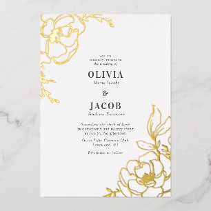 Blossoms Floral Mariage Design Invitation