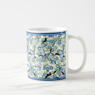 Blossums bleu japonais - tasse de café de 11 onces