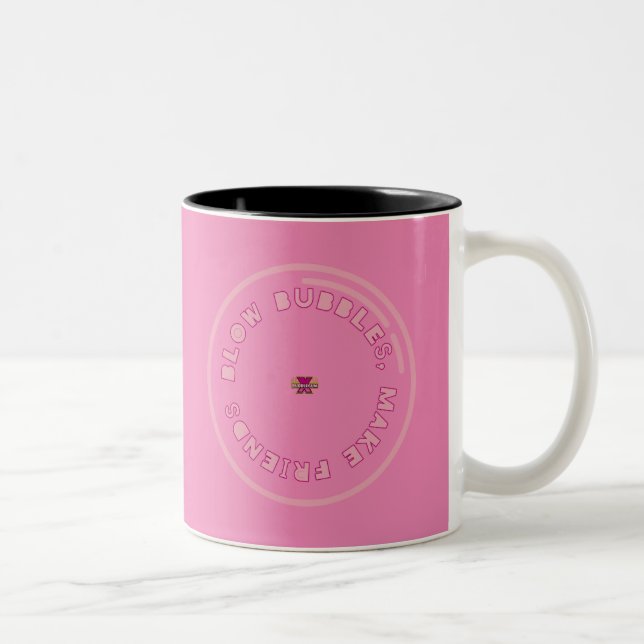Blow Bubbles, Faire des amis café Mug (Droit)