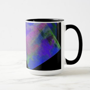 Blue Abstract Design Monogramme Mug