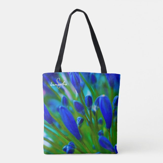 Blue Agapanthus Tote bag (Dos)