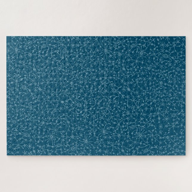 Blue Alien Design Jigsaw Puzzle (Horizontal)