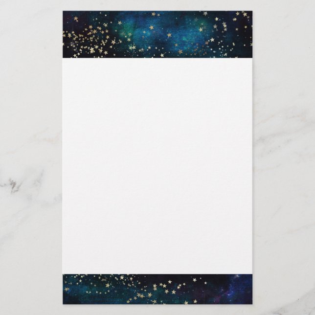 Blue and Gold Under the Stars Night Sky (Devant)