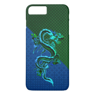 Blue and Green Dragon iPhone 7 Plus Coque