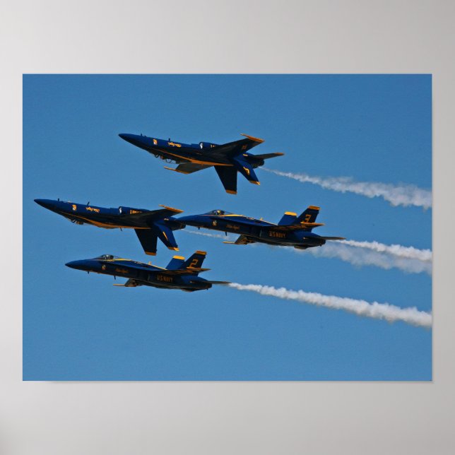 Blue Angels Four Ship Formation Poster (Devant)