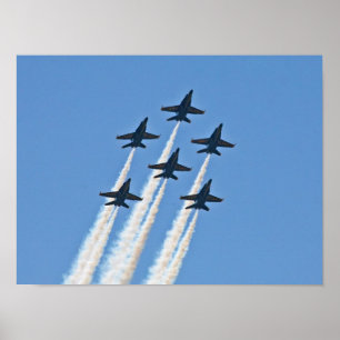 Blue Angels Six Ship Formation Poster