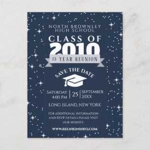 Blue Any Year Class Reunion Design Invitation