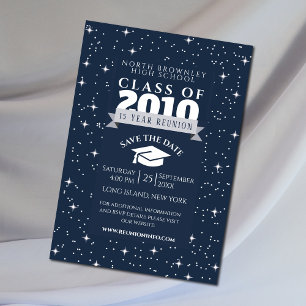 Blue Any Year Class Reunion Design Invitation