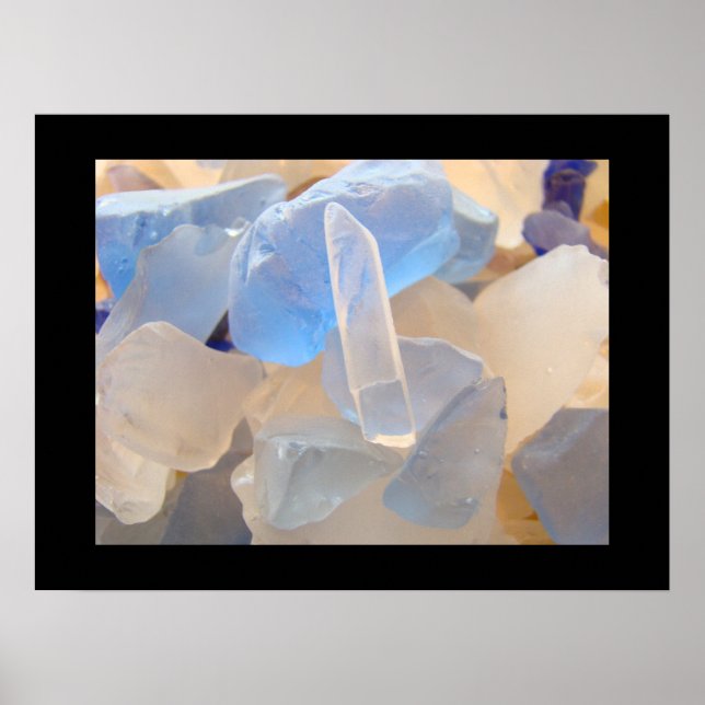 Blue Art Beach Sea Glass impressions Coastal Seagl (Devant)