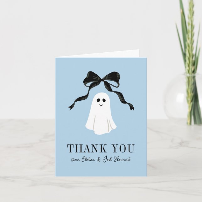 Blue Baby Boo Ghost Halloween Merci (Devant)