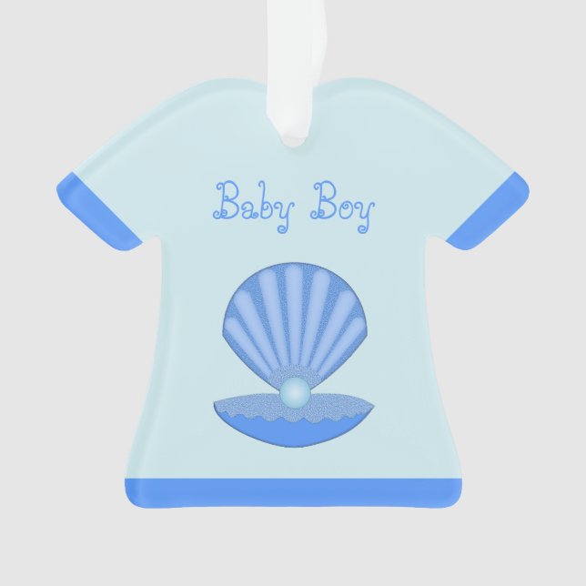 Blue Baby Boy Coquille d'huîtres et Pearl Custom (devant)