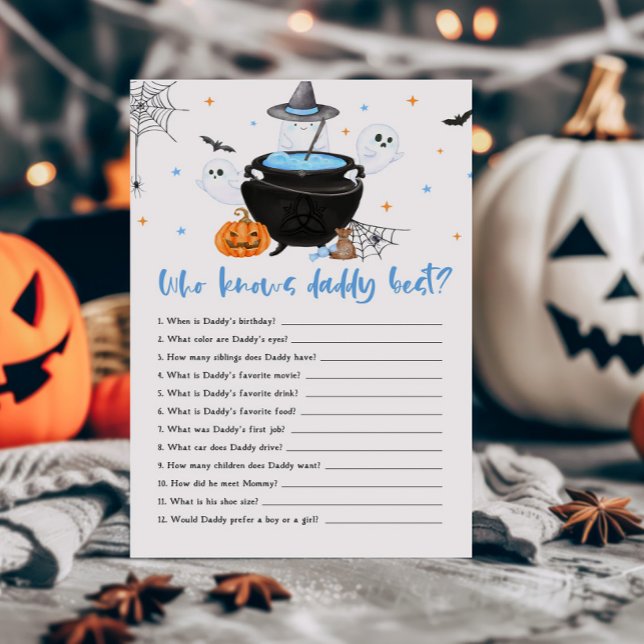 Blue Baby est en train de brasser Qui connaît Dadd (Baby is Brewing Baby Shower Who knows Daddy Best Game )