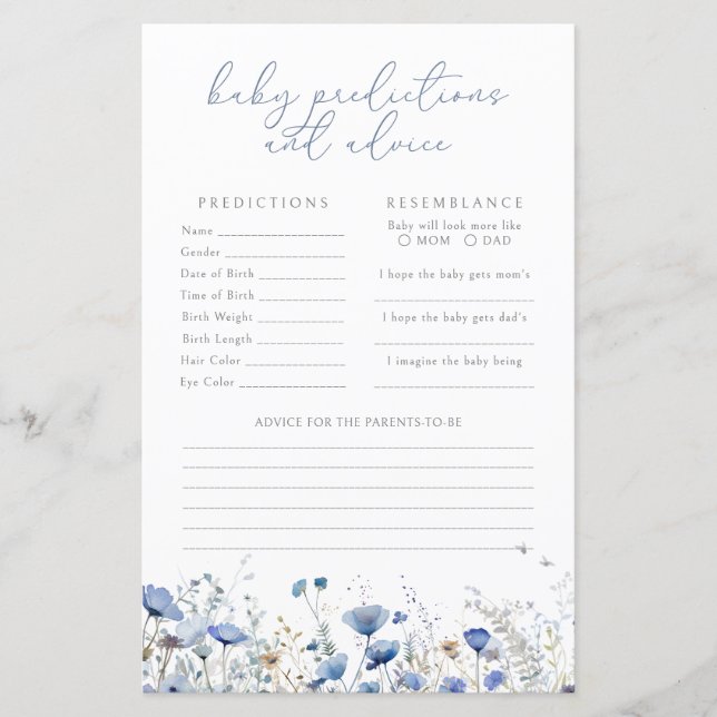 Blue Baby In Bloom Baby Predictions/Conseils Jeu (Devant)