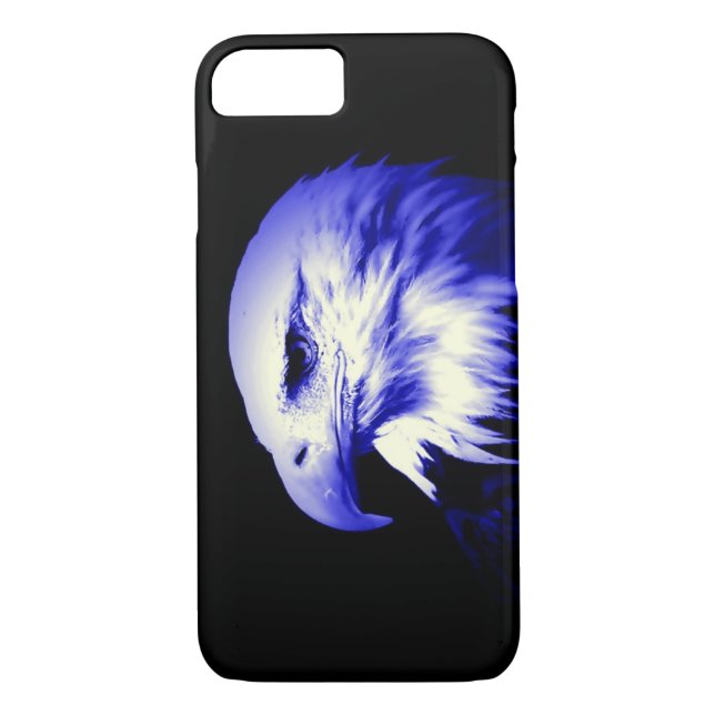Blue Bald American Eagle iPhone 7 Coque (Dos)