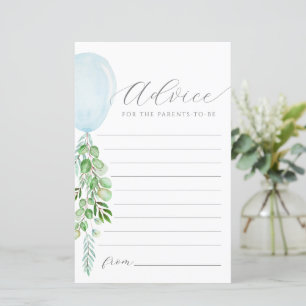 Blue Balloon Conseils Wings Pour Baby Card