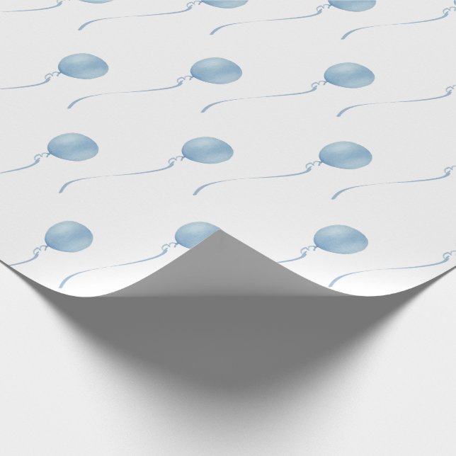 Blue Balloon Gift Wrapping Paper - Papier cadeau (Coin)