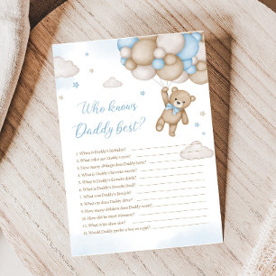 Blue Bear Balloons Baby shower Qui Connaît Le Meil