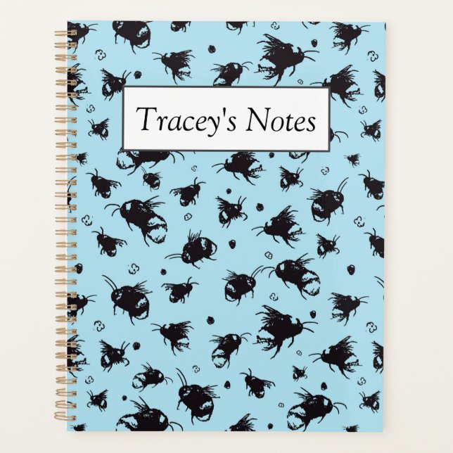 Blue Bee Planner - Cadeau de vacances personnalisé (Devant)