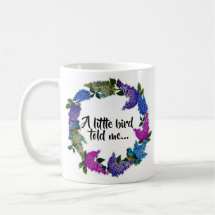 Blue Birds Lilac Fleurs Coffee Cup Mug