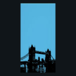 Blue Black Pop Art London Tower Bridge Poster<br><div class="desc">Photos d'Art de Voyage des Symboles des Célèbres Capitales du Monde - Tower Bridge - Historical Iconic Buildings of London City</div>