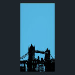 Blue Black Pop Art London Tower Bridge Poster<br><div class="desc">Photos d'Art de Voyage des Symboles des Célèbres Capitales du Monde - Tower Bridge - Historical Iconic Buildings of London City</div>