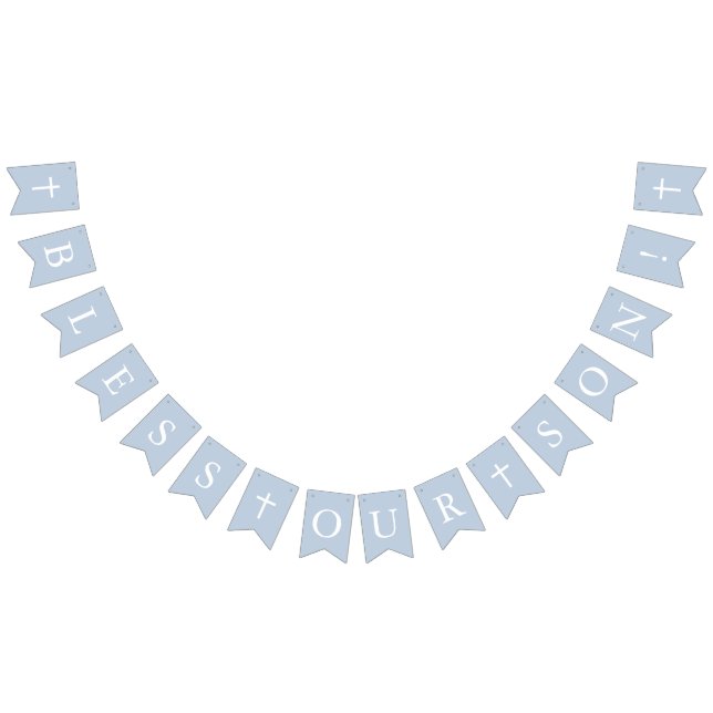 Blue Bless Our Son Bannière Baptism Baptism Baptis (Tout)