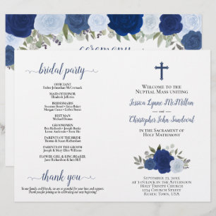 Blue Boho Roses do-it-yourself Pold Catholic Weddi