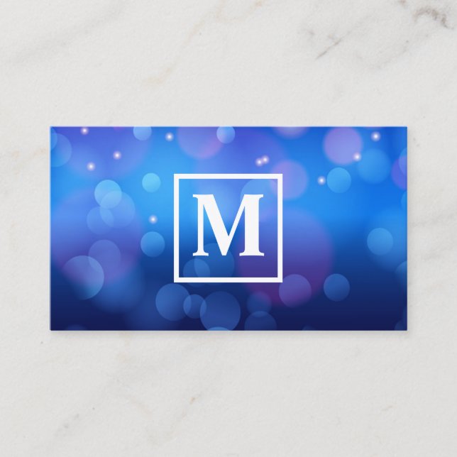 Blue Boke | Carte de visite Monogram Square (Devant)
