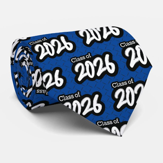 Blue Bold Brush Classe de Cravate 2026 (Roulé)