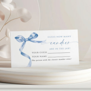 Blue Bow Combien de bonbons de douche Carte de jeu