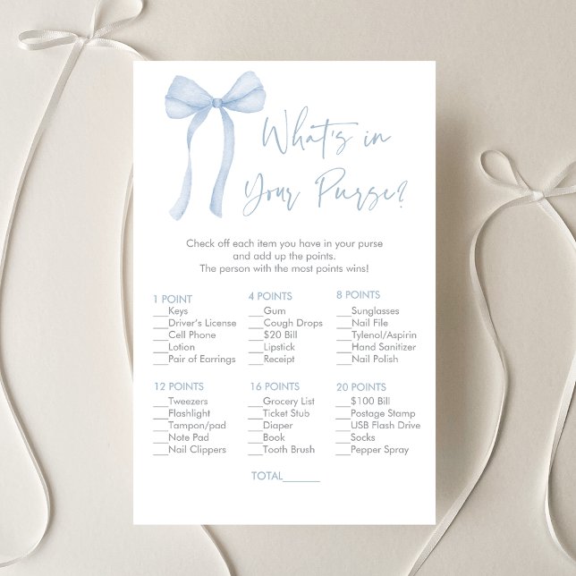 Blue Bow Coquette Boy What's In Your Purse Game (Créateur téléchargé)