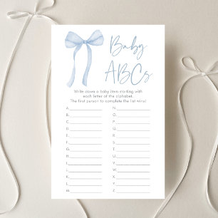 Blue Bow Coquette Garçon Bébé ABC's Jeu de douche