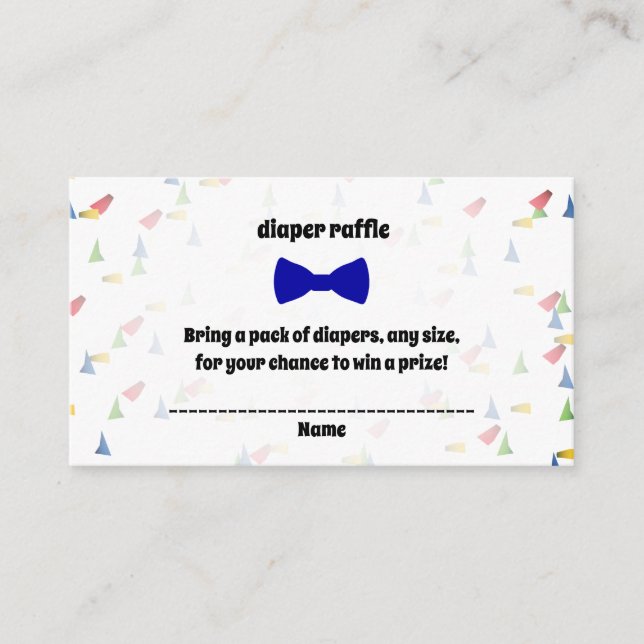 Blue Bow Cravate bébé garçon Douche couches Cartes (Devant)